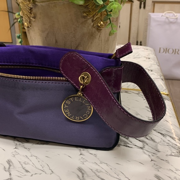 Stella McCartney Purple Satin Clutch Bag - Picture 10 of 16